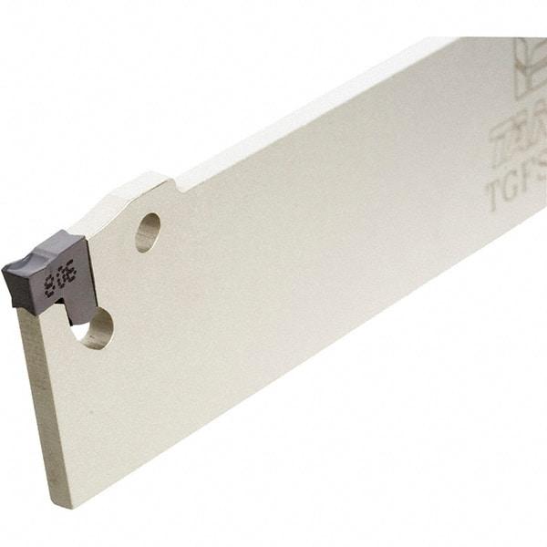 Iscar - 1-1/8" Blade Height, 3.4mm Blade Width, 150mm OAL, Neutral Cut, Single End Indexable Cut-Off Blade - TGFS Blade, Tang-Grip Series - Americas Industrial Supply