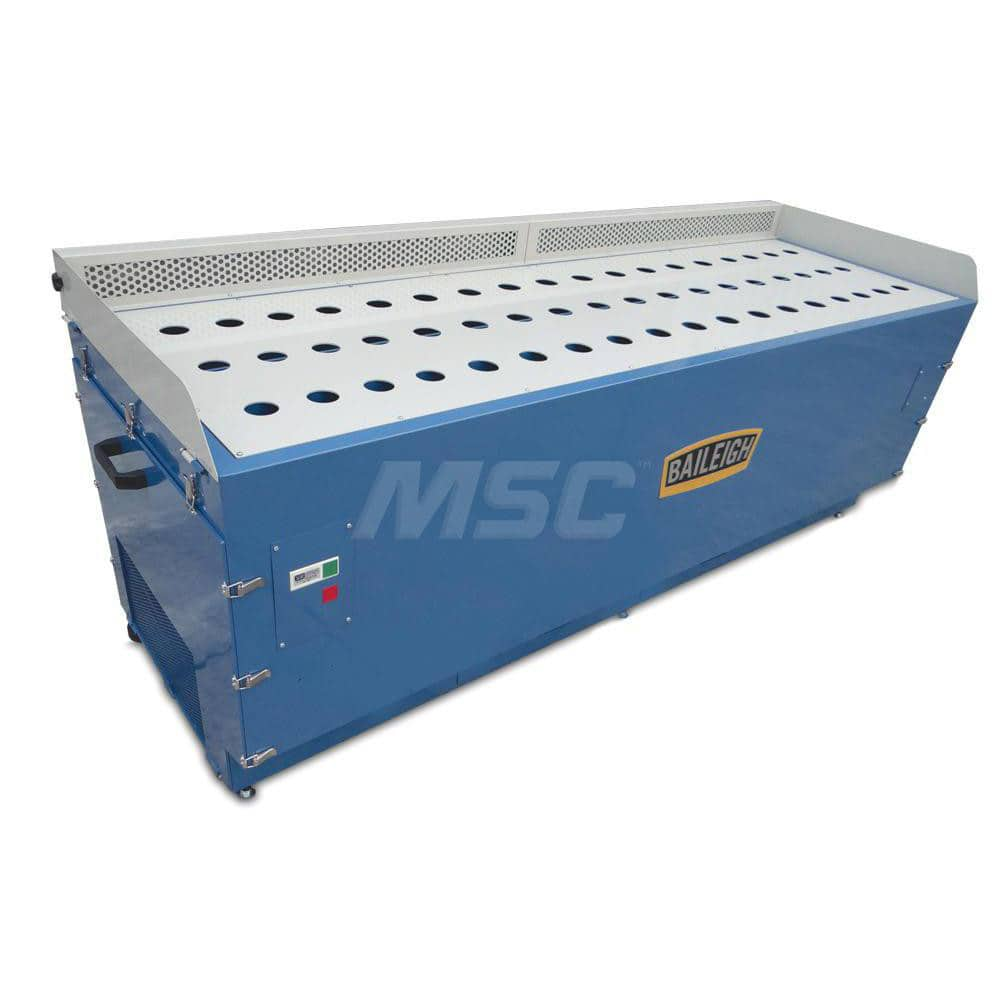 Downdraft Tables; Suction (CFM): 1790; Table Length (Inch): 21.6; Table Width (Inch): 61; Voltage: 110.00; Horsepower (HP): 0.5; Filter Rating: 250 Microns; Load Capacity (Lbs): 440.000; Includes: Fire Resistant Filter; (2) 0.5 Motors; Additional Informat