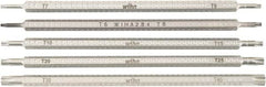 Wiha - 5 Piece, 1/4" Drive Screwdriver Insert Torx Bit Set - T6 to T40 Torx - Americas Industrial Supply