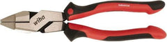 Wiha - 9-1/2" OAL, Side Cutting Linesman's Pliers - Soft Grip Handles - Americas Industrial Supply
