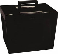 Pendaflex - 1 Compartment, 13-1/2" Wide x 10-7/8" High x 10-1/4" Deep, Portable Storage Box - Plastic, Black - Americas Industrial Supply