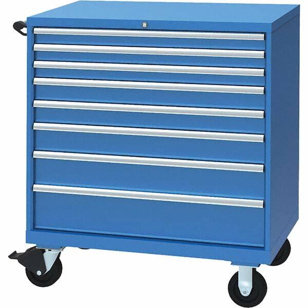 LISTA - 8 Drawer, 117 Compartment Bright Blue Steel Modular Storage Cabinet - Americas Industrial Supply