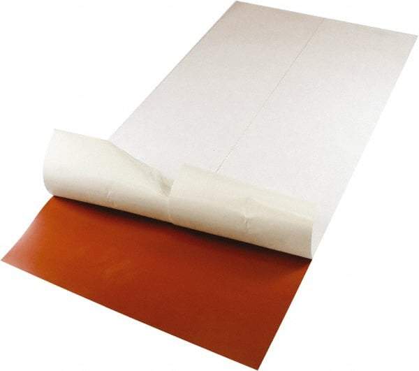 Value Collection - 24" Long, 12" Wide, 3/8" Thick, Silicone Rubber Foam Sheet - 50 to 60 Durometer, Red, -60 to 400°F, 550 psi Tensile Strength, Adhesive Backing - Americas Industrial Supply