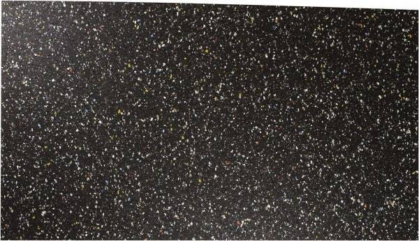 Made in USA - 12" Long, 48" Wide, 1/4" Thick, Rubber Rubber Foam Sheet - 50 to 60 Durometer, Black, 0 to 120°F, 250 psi Tensile Strength, Plain Backing - Americas Industrial Supply