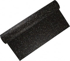 Made in USA - 48" Long, 48" Wide, 3/8" Thick, Rubber Rubber Foam Sheet - 50 to 60 Durometer, Black, 0 to 120°F, 250 psi Tensile Strength, Plain Backing - Americas Industrial Supply