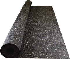 Made in USA - 120" Long, 48" Wide, 1/8" Thick, Rubber Rubber Foam Sheet - 50 to 60 Durometer, Black, 0 to 120°F, 250 psi Tensile Strength, Plain Backing - Americas Industrial Supply