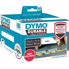 Dymo - Labels, Ribbons & Tapes Type: Large Shelving Labels Color: White - Americas Industrial Supply