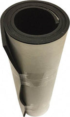 Value Collection - 1/8" Thick x 36" Wide x 10' Long Black Hypalon Rubber Roll - Stock Length, Adhesive Back, 1,500 psi Tensile Strength, -20°F to 220°F - Americas Industrial Supply