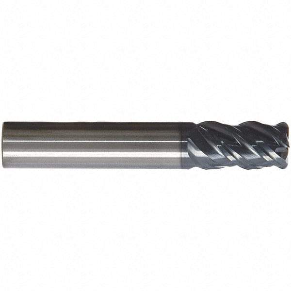 SGS - 12mm, 4 Flute, Single End, Solid Carbide, 0.0295" Corner Radius End Mill - 73mm OAL, 41° Helix, 12mm LOC, Right Hand Cut - Americas Industrial Supply