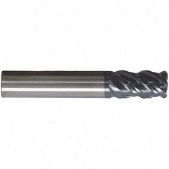 SGS - 12mm, 4 Flute, Single End, Solid Carbide, 0.0295" Corner Radius End Mill - 73mm OAL, 41° Helix, 12mm LOC, Right Hand Cut - Americas Industrial Supply