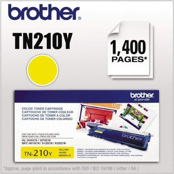 Brother - Yellow Toner Cartridge - Use with Brother HL-3040CN, 3045CN, 3070CW, 3075CW, MFC-9010CN, 9120CN, 9125CN, 9320CW, 9325CW - Americas Industrial Supply