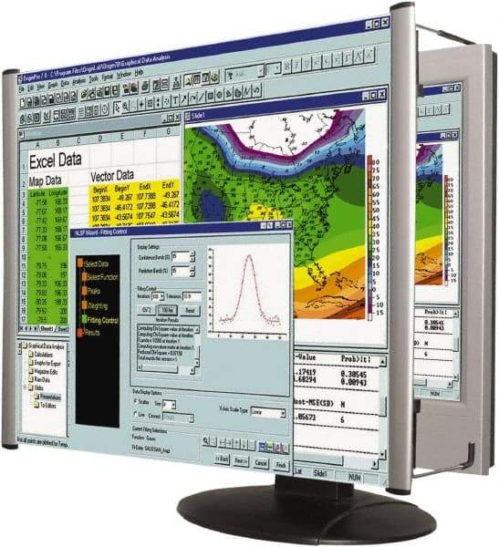 Kantek - Silver Monitor Filter - Use with LCDs - Americas Industrial Supply