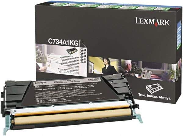 Lexmark - Black Toner Cartridge - Use with Lexmark C734, C736, X734, X738 - Americas Industrial Supply