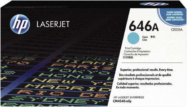 Hewlett-Packard - Cyan Toner Cartridge - Use with HP Color LaserJet Enterprise CM4540 MFP - Americas Industrial Supply