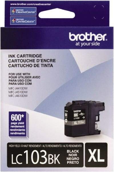 Brother - Black Ink Cartridge - Use with Brother DCP-J152W, MFC-J245, J285DW, J4310DW, J4410DW, J450DW, J4510DW, J4610DW, J470DW, J4710DW, J475DW, J650DW, J6520DW, J6720DW, J6920DW, J870DW, J875DW - Americas Industrial Supply