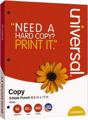 UNIVERSAL - White Copy Paper - Use with Laser Printers, Copiers, Plain Paper Fax Machines - Americas Industrial Supply