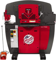 Edwards Manufacturing - 11" Throat Depth, 100 Ton Punch Pressure, 1-1/16" in 1" Punch Capacity Ironworker - 3 Phase, 230 Volts - Americas Industrial Supply