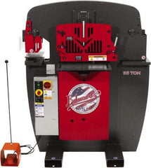 Edwards Manufacturing - 11-3/16" Throat Depth, 55 Ton Punch Pressure, 1-1/16" in 5/8" Punch Capacity Ironworker - 3 Phase, 230 Volts - Americas Industrial Supply