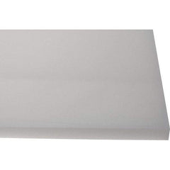 Made in USA - 3/4" Thick x 1' Wide x 4' Long, Polyethylene (HDPE) Sheet - White, Shore D-65 Hardness, Cutting Board Grade, ±10% Tolerance - Americas Industrial Supply
