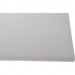 Made in USA - 1/2" Thick x 2' Wide x 4' Long, Polyethylene (HDPE) Sheet - White, Shore D-65 Hardness, Cutting Board Grade, ±10% Tolerance - Americas Industrial Supply