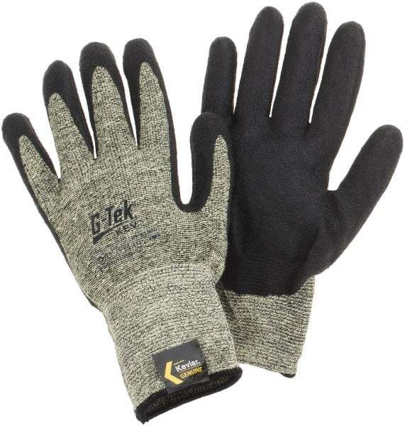 PIP - Size 2XL, ANSI Cut Lvl A7, Cut Resistant Gloves - Palm & Fingers Coated, Knit Wrist, Black/Yellow, Paired - Americas Industrial Supply