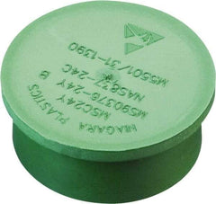 Caplugs - 1.58" ID, Round Head, Static Dissipative Plug - 1.81" OD, 5/8" Long, Low-Density Polyethylene, Black - Americas Industrial Supply