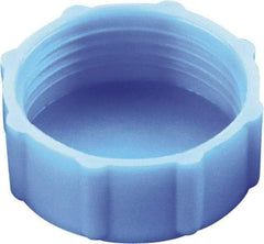 Caplugs - Round Head, Threaded Cap - 1/2" Long, High-Density Polyethylene, Blue - Americas Industrial Supply
