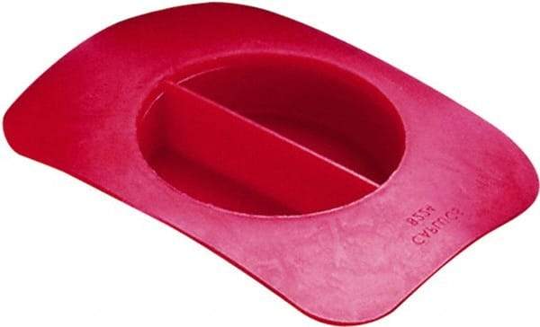 Caplugs - 2.05" ID, Round Head with Rectangular Flange Flange Plug - 3/4" Long, Low-Density Polyethylene, Red - Americas Industrial Supply