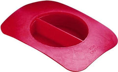 Caplugs - 1.04" ID, Round Head with Rectangular Flange Flange Plug - 1/2" Long, Low-Density Polyethylene, Red - Americas Industrial Supply