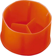 Caplugs - 1.36" ID, Round Head Connector Cap - 63/64" Long, Low-Density Polyethylene, Orange - Americas Industrial Supply