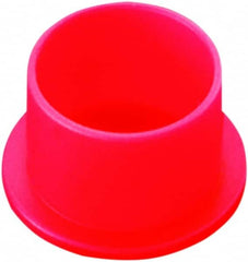 Caplugs - 0.669" ID, Push-On, Round Head Cap - 0.94" OD, 17/32" Long, Low-Density Polyethylene, Red - Americas Industrial Supply