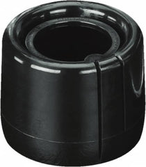 Caplugs - Round Head, Tear-Tab Tube Cap - Low-Density Polyethylene, Black - Americas Industrial Supply