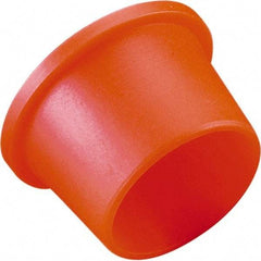 Caplugs - 0.787" ID, Round Head, Tapered Plug - 0.91" OD, 9/16" Long, Low-Density Polyethylene, Orange - Americas Industrial Supply