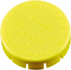 Caplugs - Push-On Flange Cap - 7/8" Long, Low-Density Polyethylene, Yellow - Americas Industrial Supply