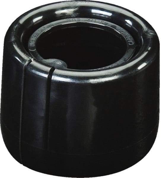 Caplugs - Round Head, Tear-Tab Tube Cap - Low-Density Polyethylene, Black - Americas Industrial Supply