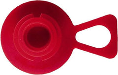 Caplugs - 0.92" ID, Pull-Tab Plug - 1.35" OD, 2-1/32" Long, Low-Density Polyethylene, Red - Americas Industrial Supply