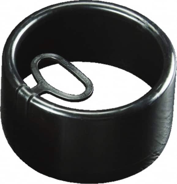 Caplugs - Round Head, Tear-Tab Well Casing Cap - Low-Density Polyethylene, Black - Americas Industrial Supply