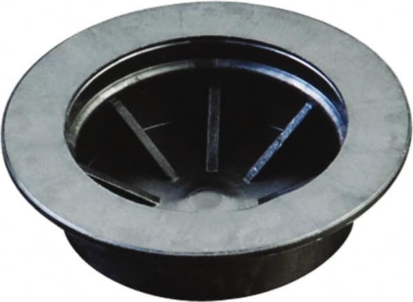 Caplugs - 1.225" ID, Round Head Coupling Plug - 1.69" OD, 3/8" Long, Low-Density Polyethylene, Black - Americas Industrial Supply