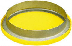 Caplugs - 6.656" ID, Round Head Flange Cap - 11/32" Long, Low-Density Polyethylene, Yellow - Americas Industrial Supply