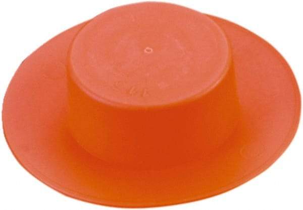 Caplugs - 5.08" ID, Round Head Flange Plug - 7.312" OD, 1" Long, Low-Density Polyethylene, Orange - Americas Industrial Supply