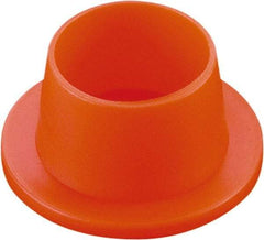 Caplugs - 0.59" ID, Round Head, Tapered Plug - 1/2" Long, Low-Density Polyethylene, Orange - Americas Industrial Supply