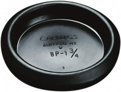 Caplugs - Button Finishing Plug for 0.02 to 0.18" Thick Panels, - 1.18" ID, 1.53 OD, 0.43" Deep, Low-Density Polyethylene, Black - Americas Industrial Supply