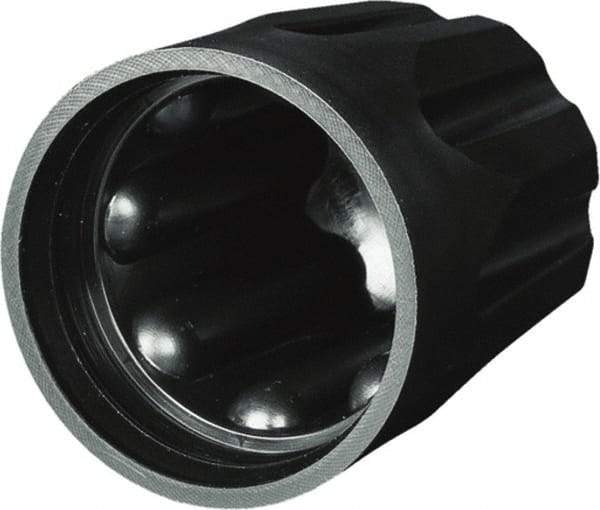 Caplugs - Serrated Round Head Sucker Rod Cap - High-Density Polyethylene, Black - Americas Industrial Supply