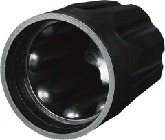Caplugs - Serrated Round Head Sucker Rod Cap - High-Density Polyethylene, Black - Americas Industrial Supply