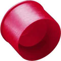 Caplugs - 0.83" ID, Round Head Tube & Nut Cap - 1" Long, Low-Density Polyethylene, Red - Americas Industrial Supply