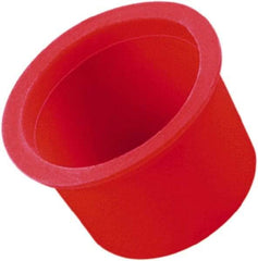 Caplugs - 1.161" ID, Round Head, Tapered Masking Cap/Plug - 1.52" OD, 3/4" Long, Silicone, Red - Americas Industrial Supply