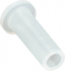 Caplugs - 7/16" ID, Round Head Cap with Flange - 61/64" Long, Silicone, Natural (Color) - Americas Industrial Supply
