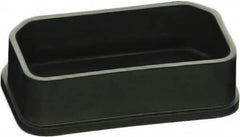 Caplugs - 1.656" x 1.16", Conductive, Rectangular Head Cap/Plug - 11/32" Long, Polyethylene Copolymer, Black - Americas Industrial Supply