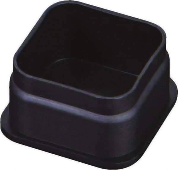 Caplugs - Square Head Tube Plug - 0.86 x 0.86" OD, 7/16" Long, Low-Density Polyethylene, Black - Americas Industrial Supply