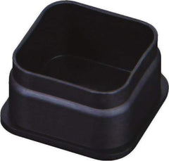 Caplugs - Square Head Tube Plug - 0.734 x 0.734" OD, 7/16" Long, Low-Density Polyethylene, Black - Americas Industrial Supply